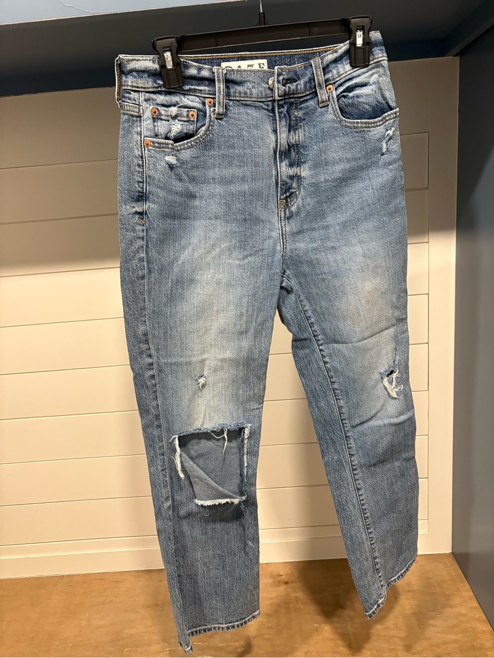 Light Blue Distressed Men’s Jeans